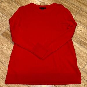 Banana Republic Bold Red Extra Fine Merino Crewneck Sweater